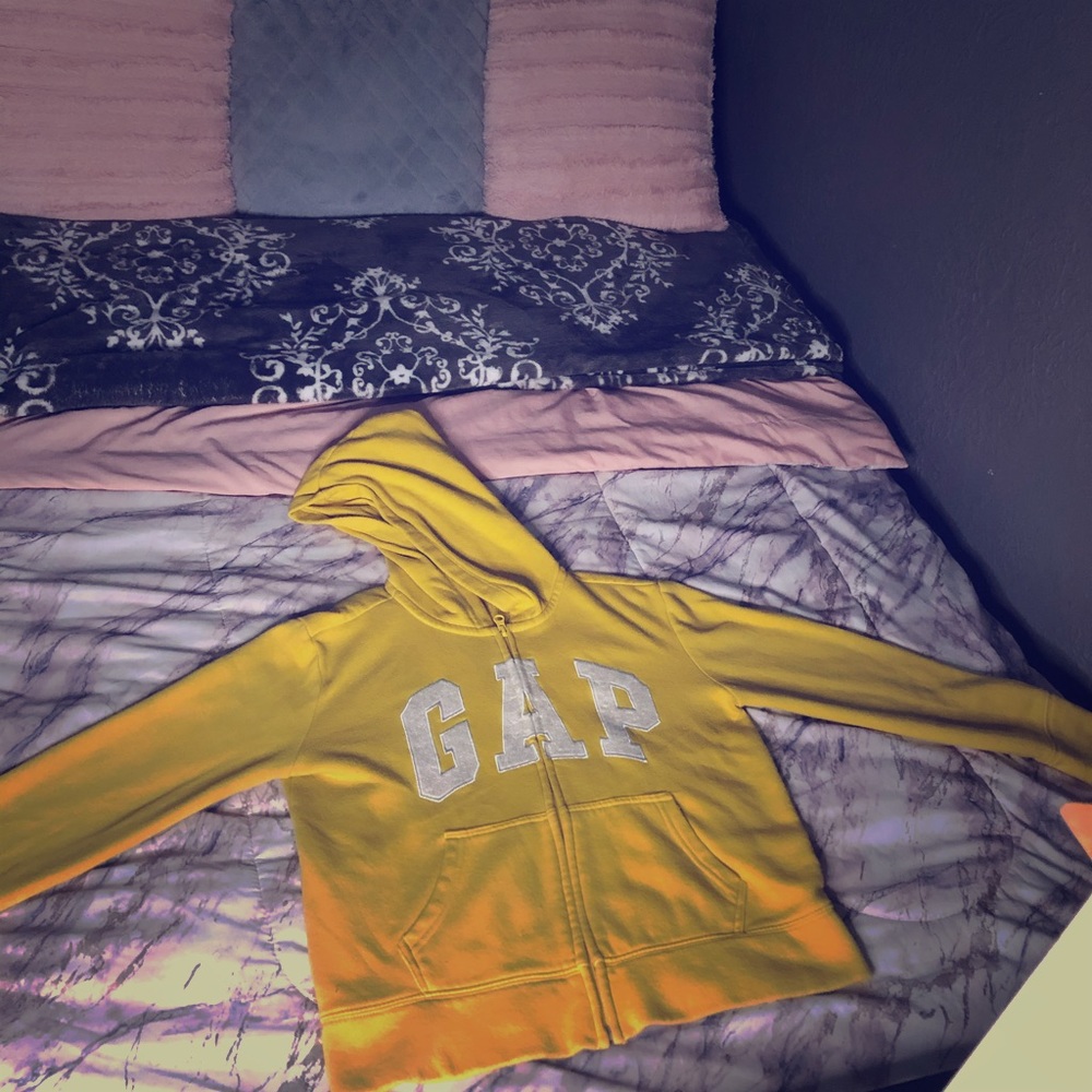 Gap kids XXL (14-16) yellow full zip hoodie